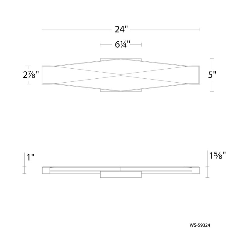 Enigmatic 1 - Light LED Bath Bar, 3500K
