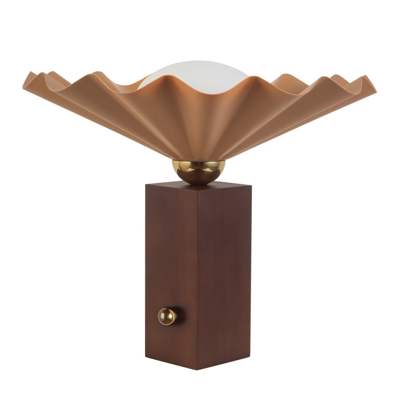 Furrow 14-in Red Table Lamp, Pink