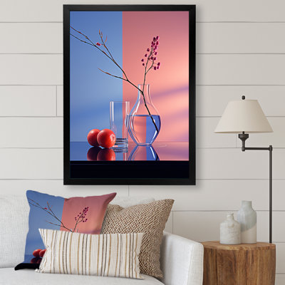 «Blue and Magenta Vase Still Life», reproduction d'art sur toile