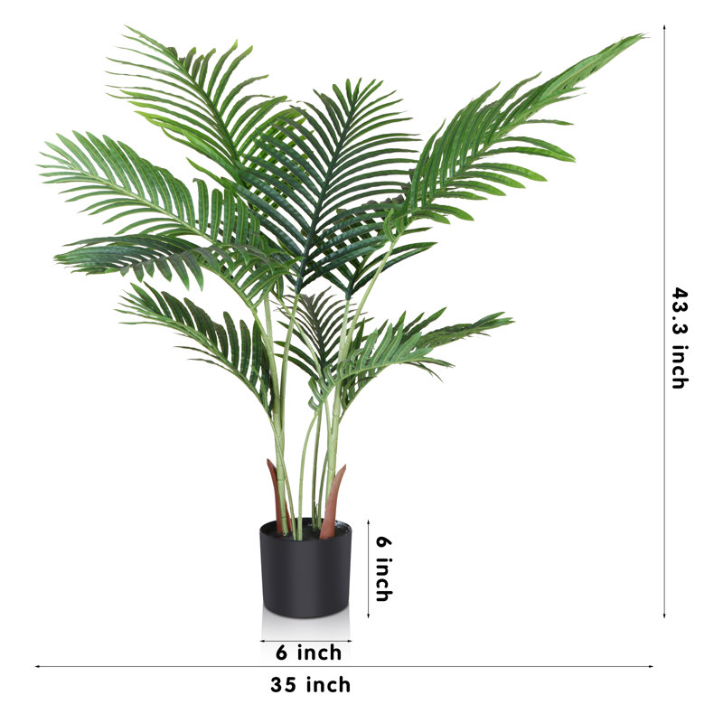 Palmier artificiel Adcock en pot, H 43 po x l 30 po x P 30 po
