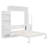 Hakancan Murphy Bed with Bookcase, Drawers and LED Lights-1637785401-1637785400