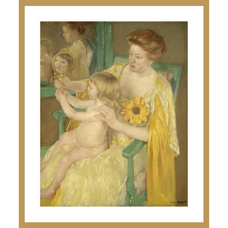 «Mother and Child» par Mary Cassatt - impression numérique sur toile, H 40,15 po x l 33,5 po
