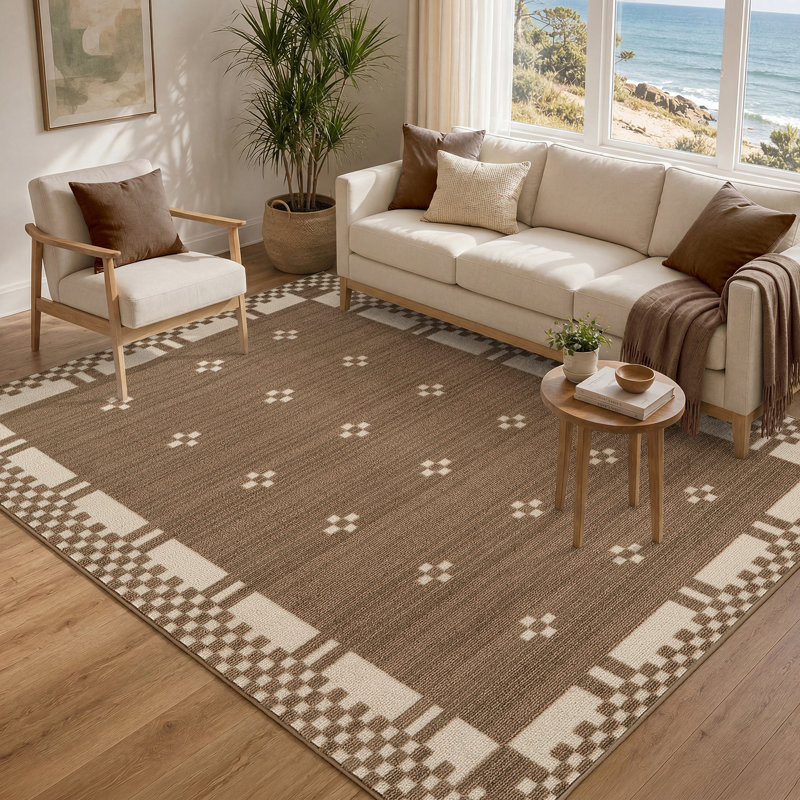 Fifth Avenue Diamond Rug, Brown,Off-White, Rectangle 200 x 275 cm