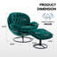 Fauteuil d'appoint avec repose-pieds Anouk-99861132