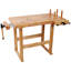 Banc de travail en bois 40 po, banc de travail du bois robuste avec poignée réglable, banc de travail du bois avec rangement pour garage