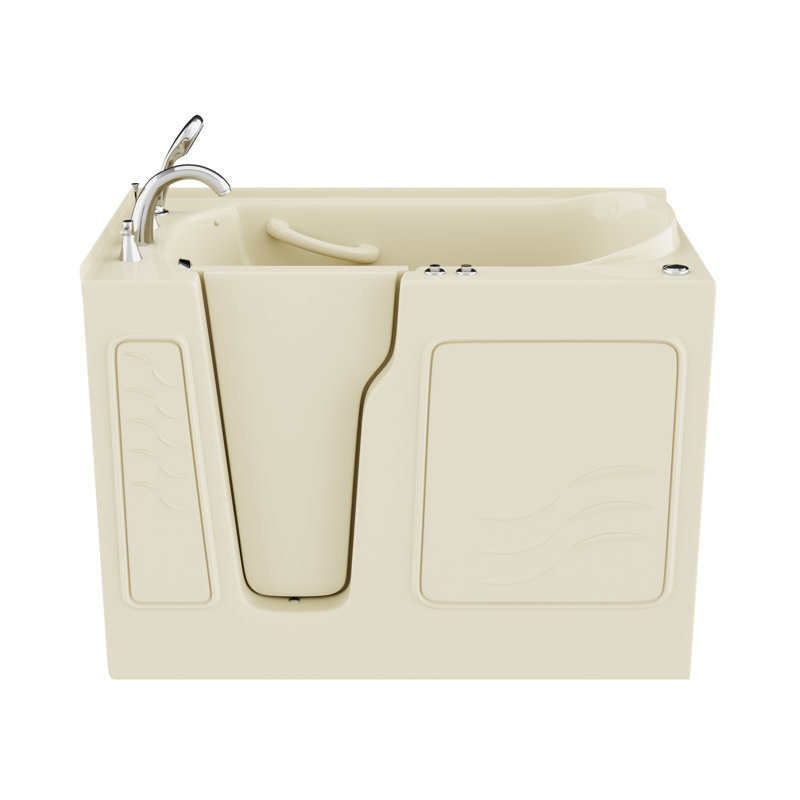 Therapeutic Tubs 29 in. x 52 in. Left Drain Quick Fill Walk-In Air Tub in Biscuit, Biscuit, Left