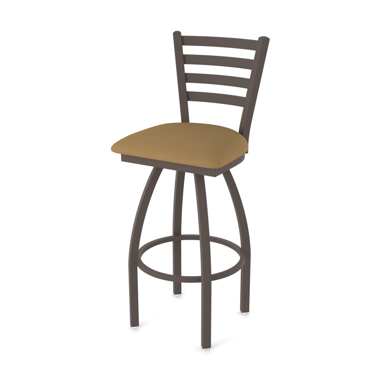 Tabouret pivotant Jackie, Bronze, Vinyle - selle Canter, Tabouret de comptoir (siège d'une hauteur de 25 p
