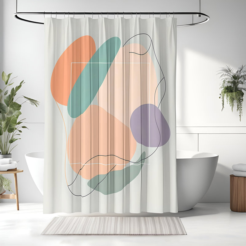 Rideau de douche Art Déco, H 93 po x l 70 po