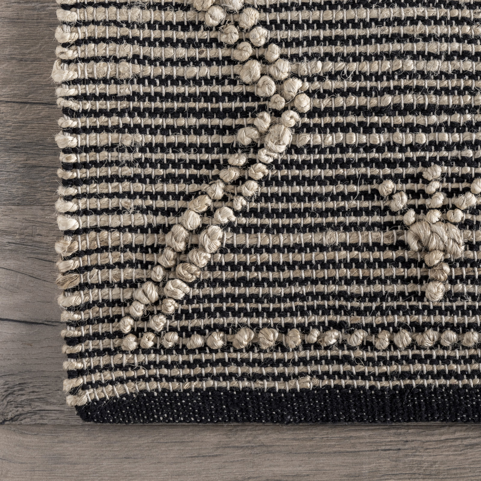 Beige Hand-Woven Moroccan Jute Rug, Runner 2'6" x 8'