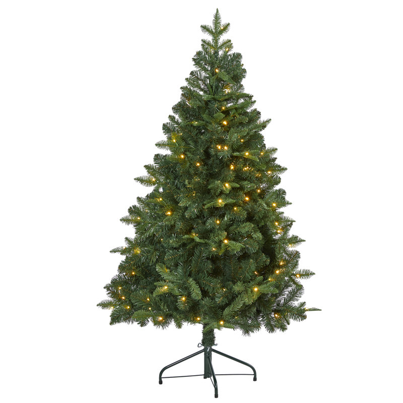 Lighted Artificial Christmas Tree, 5' H