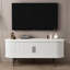 Meuble télé moderne avec compartiment de rangement et porte coulissante-825836353