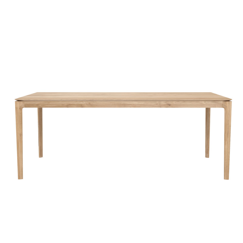Bok Solid Wood Dining Table, Natural Oak, 30"H x 79"L x 37.5"W