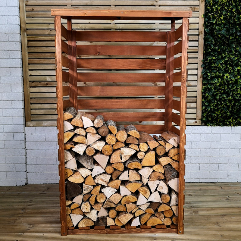 Charkita 88cm W x 43cm D Wood Log Store
