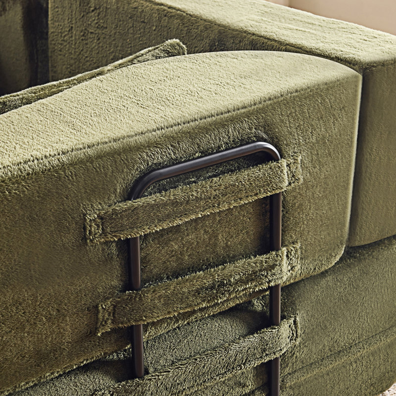 Folding Sofa Bed Convertible Sofa Bed, Green