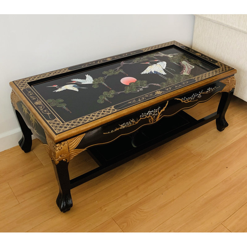 Fieldwork Coffee Table Hand Painted Cranes