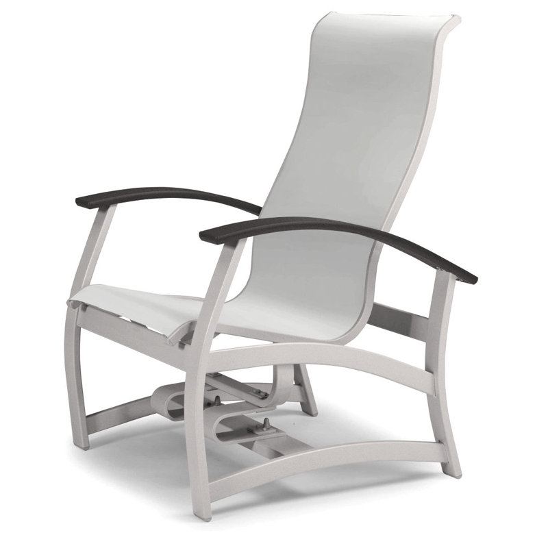 Belle Isle Outdoor Swivel Lounge Chair, Classic Graphite P30, Gloss White, White 6D Sunbrella®