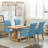 Tufted Upholstered High Back Dining Armchair, Linen-1544929039