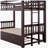 Twin over Pull-out Bunk Bed with Trundle, Espresso-129460393