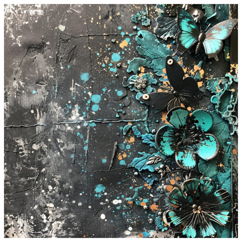 Couvre-lit matelassé papillons et fleurs toutes tailles, Très grand lit