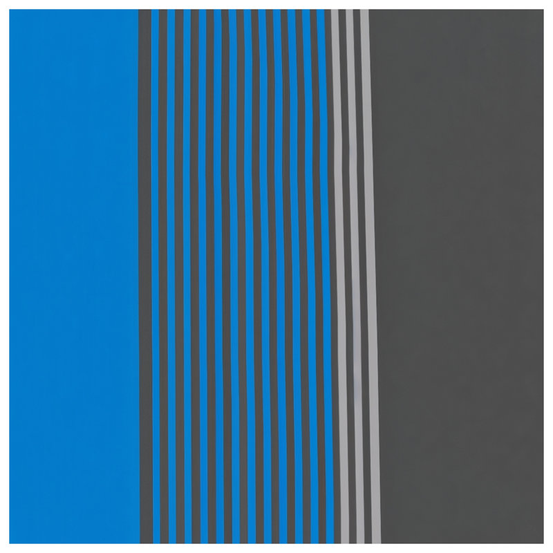 Blue Gray Stripes Double Sided Throw Pillows, 20 x 20 inches