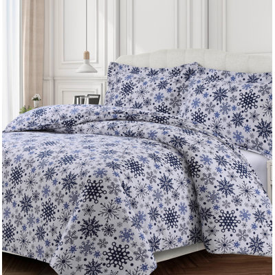 Flannel Floral Duvet Cover