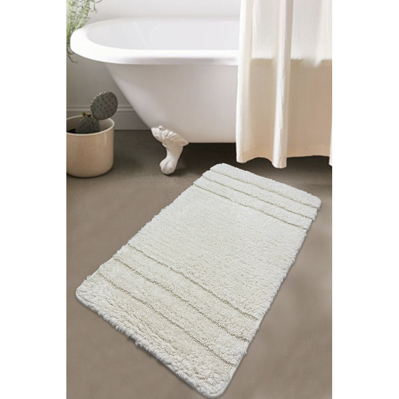 Ultra-Soft Cotton Bathmat, Ecru, 31.5 x 51.2 Inches | 100% Cotton, 1.7 lbs per sq yd, Machine Washable, Low Heat Ironing Recommended | Luxurious Absorbency & Comfort for Bathroom Decor