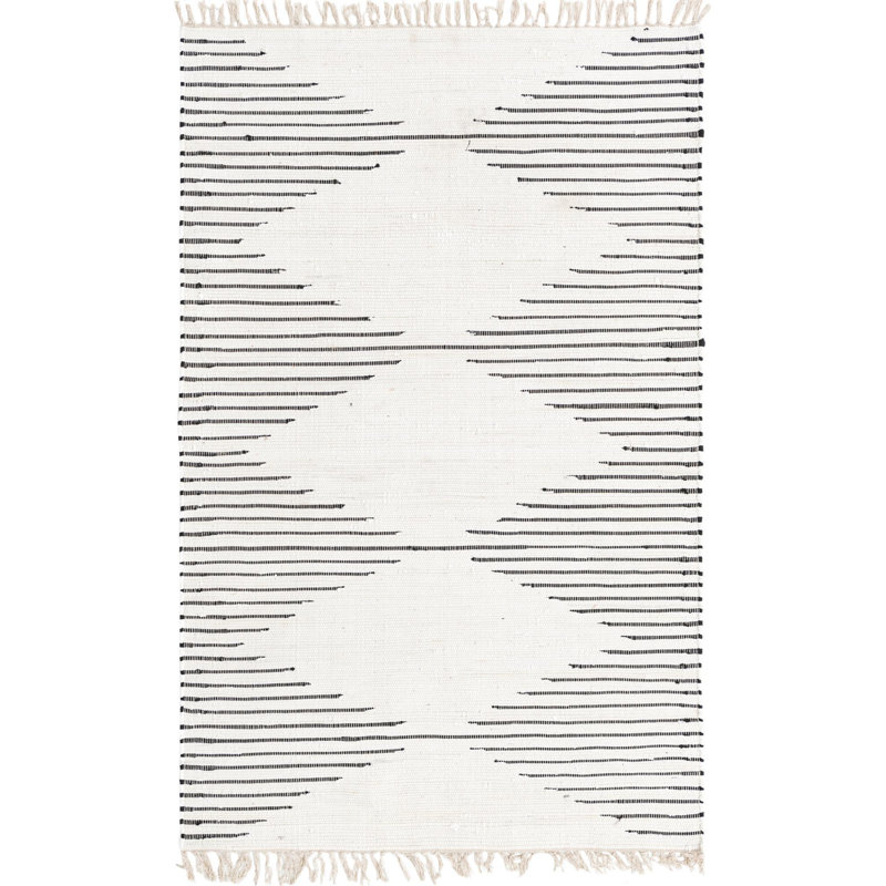 Gwin Cotton Southwestern Indoor Rug, Rectangle 5' x 8'