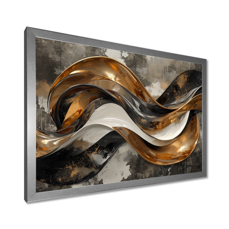 Art mural mural Leist, Argent argent, H 34 po x l 44 po, Reproduction encadrée d'une seule photo