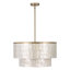 22" 5-Light Tiered Capiz Shell Drum Chandelier-1545769804-1545769805