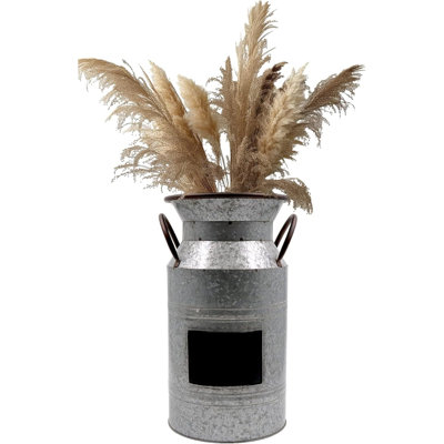 Hosley 15" High Chalkboard Milk Can Add Vintage Charm to Your Space with Rustic Farmhouse Decor and Versatile Floral Arrangements Home Accent