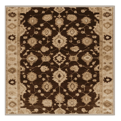 Tapis brun lavable à la machine