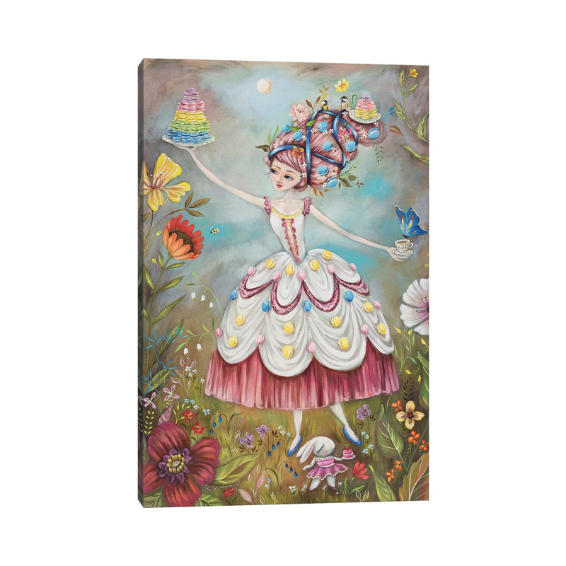 «Queen of Macarons» par Heather Renaux - impression d'art graphique, H 26 po x l 18 po x 1,5 po, Toile tendue, Pas de tapis