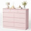 Commode double 9 tiroirs, commode de 47,2 po Dornisha, commode de chambre à coucher moderne pour garde-robe et salon-1399146109