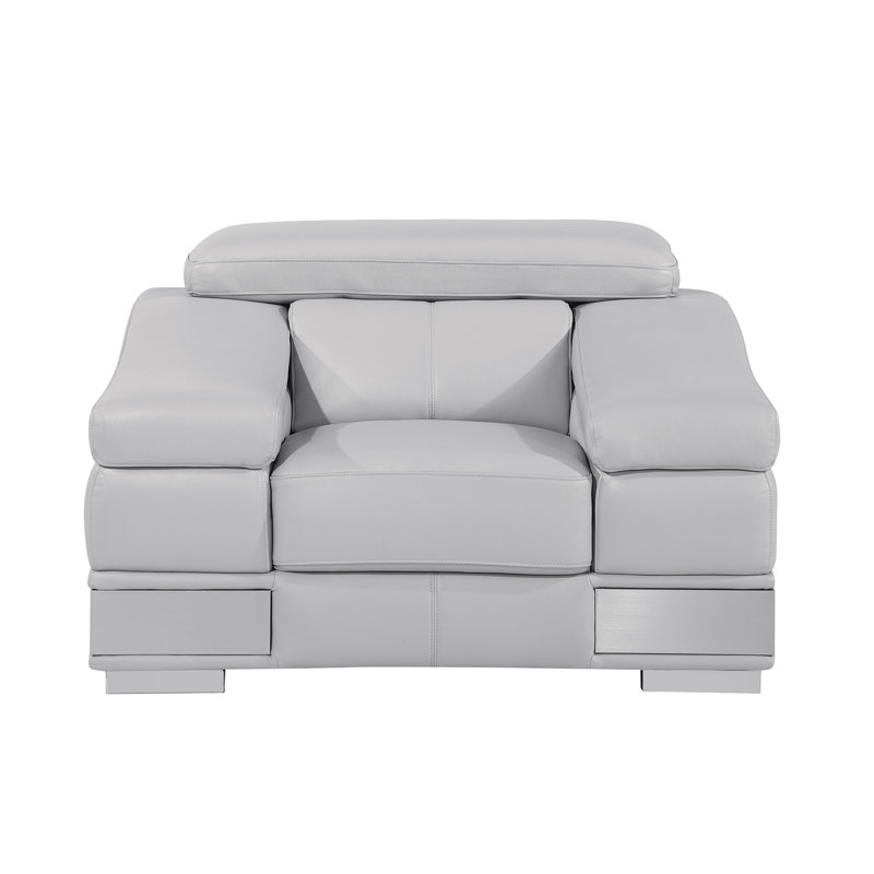 Chaise en cuir italien à grain supérieur