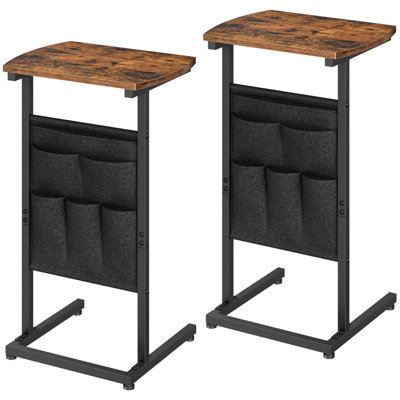 Ensemble de tables de bout en C avec sac de rangement