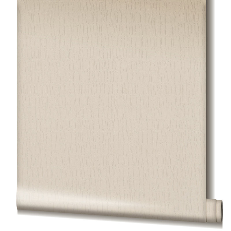 Naryah Collection Textured Ruche Silk Wallpaper Roll, Beige