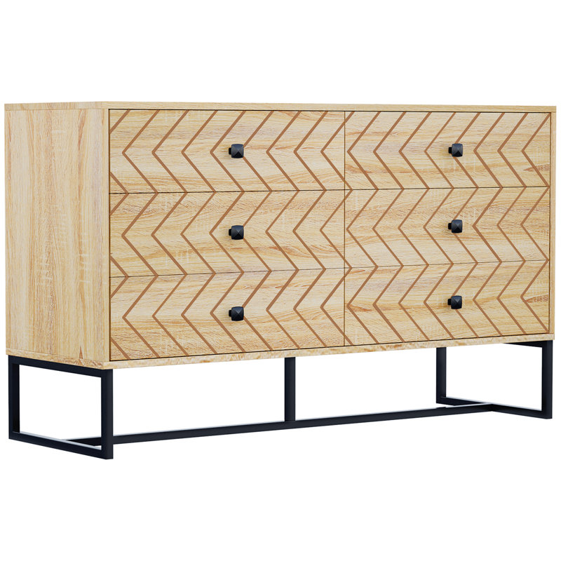 Katelyn 120cm W 6 - Drawer Chest of Drawers