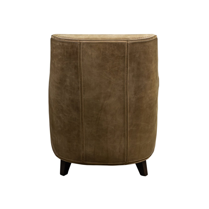 Puzzle Armchair, Fern Genuine Leather