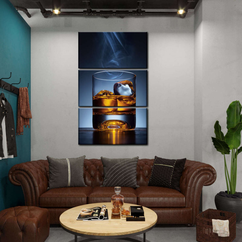Cool Whiskey Wall Art Multi Piece Canvas Print, H 38 po x l 24 po x P 1,25 po