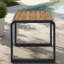 Tables de patio robustes, structure métallique en bois d'acacia, extérieur compact et moderne-98177958