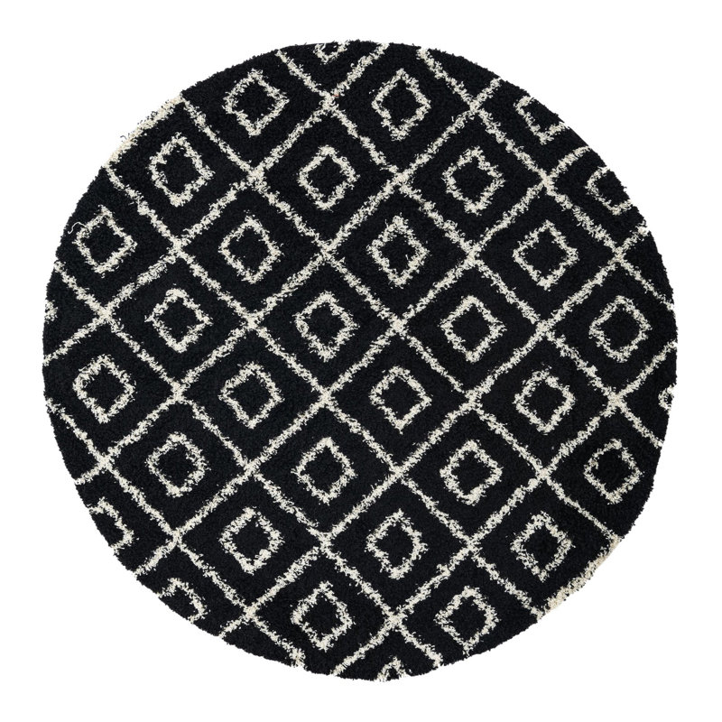 Arold Geometric Indoor Rug, Round 7'10"