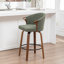 Tabouret de comptoir pivotant rembourré avec structure en bois Devault-123162630
