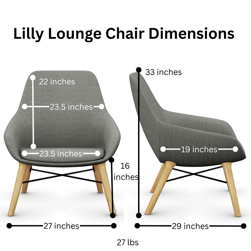 Fauteuil rembourré Lilly de 9 à 5 places Lilly, Noyer, Revêtement en mélange de polyester noir