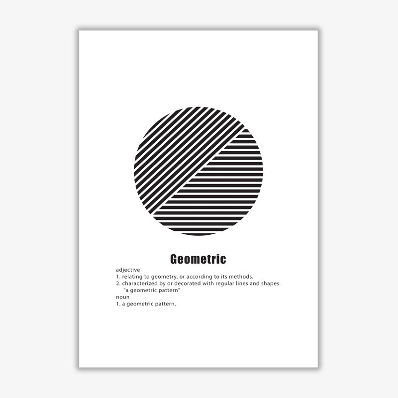 Geometric Meaning Textual Art Print By Pixy Paper by Pixy Paper - Print, 59.4cm H x 42cm W, Print Only