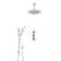 Liverpool Ceiling Mount Thermostatic Rain Shower System with Precise Temperature Control