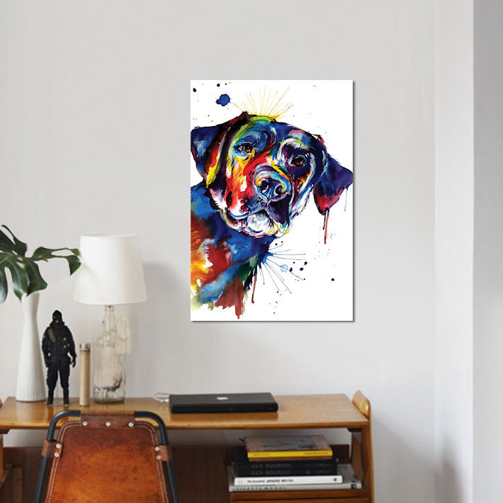 Black Labrador by Weekday Best - Wrapped Canvas Print, 66.04 cm H x 45.72 cm W x 3.175 cm D