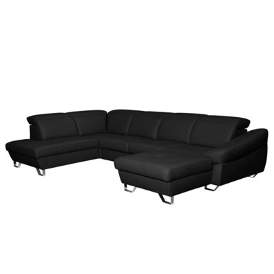 Natron Leather Corner U-form Sofa with Sleeping Function and Storage 
