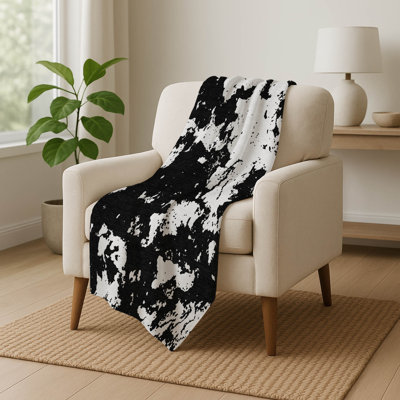 Addison Machine Washable Sherpa ASB897 Modern Throw Blanket