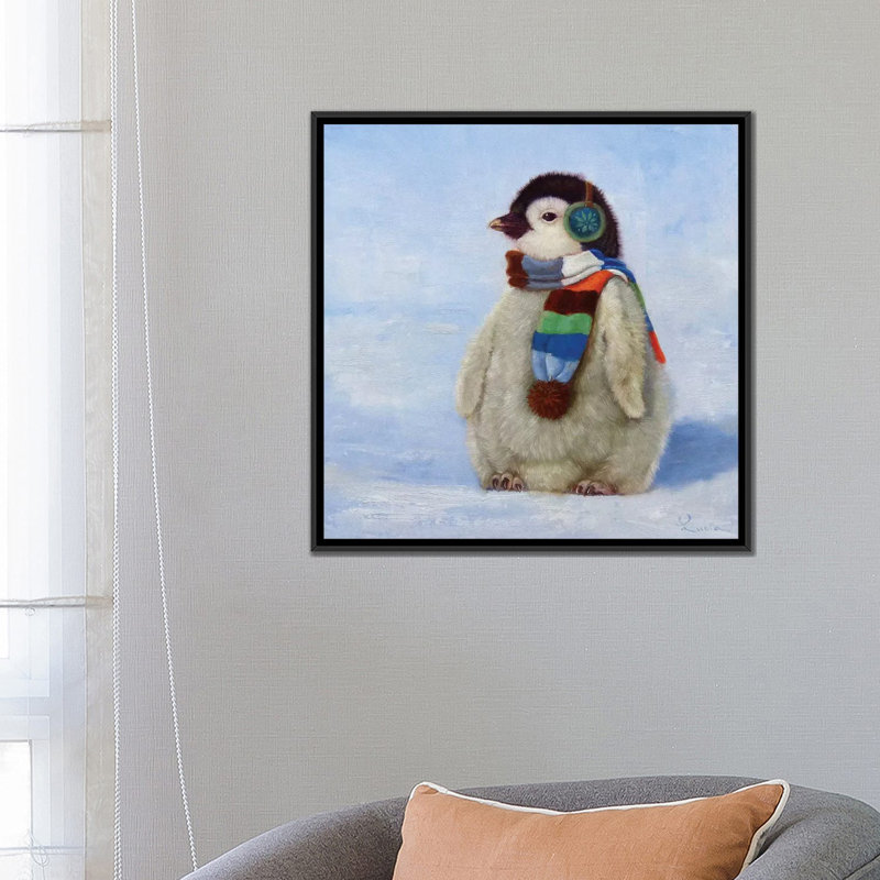 « 30 ci-dessous »-impression sur toile tendue, H 18 po x l 18 po x P 1,5 po, Toile avec cadre noir, Pas de tapis