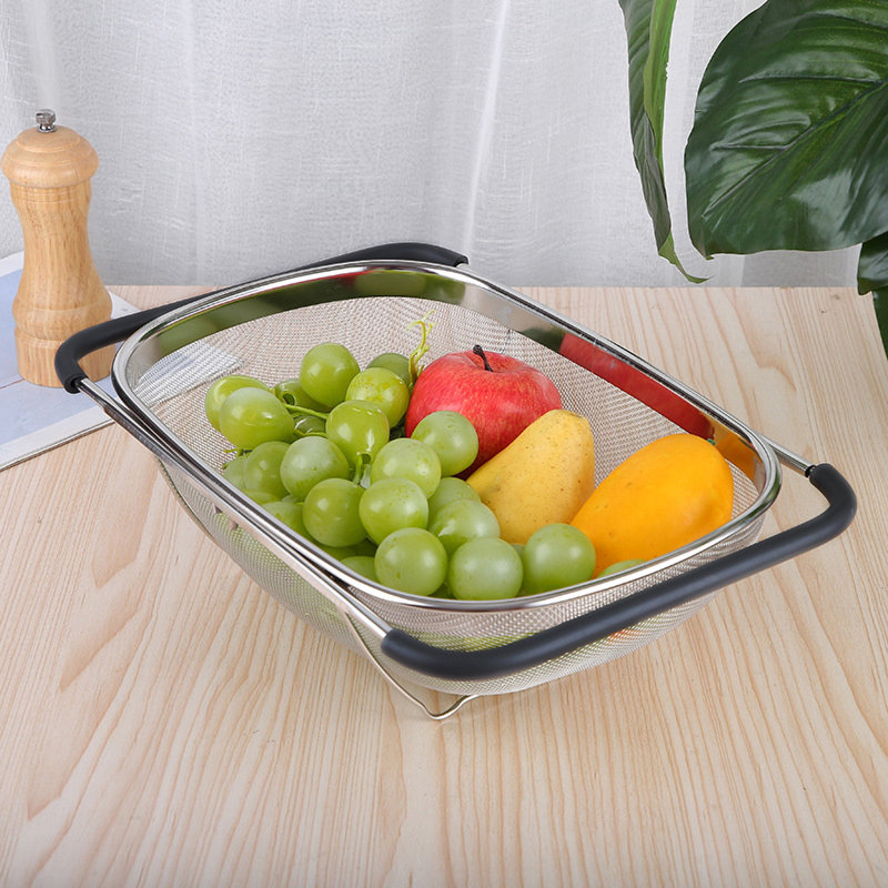 Panier de drainage rétractable en acier inoxydable